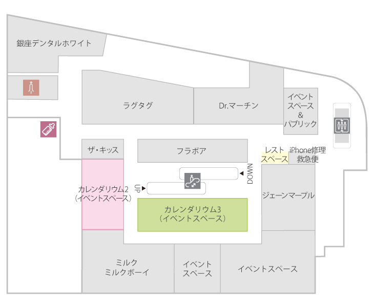 新宿マルイ アネックス　2階フロアマップ